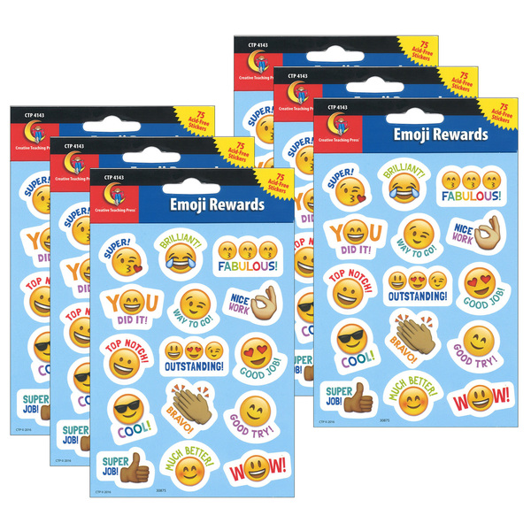 Creative Teaching Press Emoji Fun Reward Stickers, PK450 4143